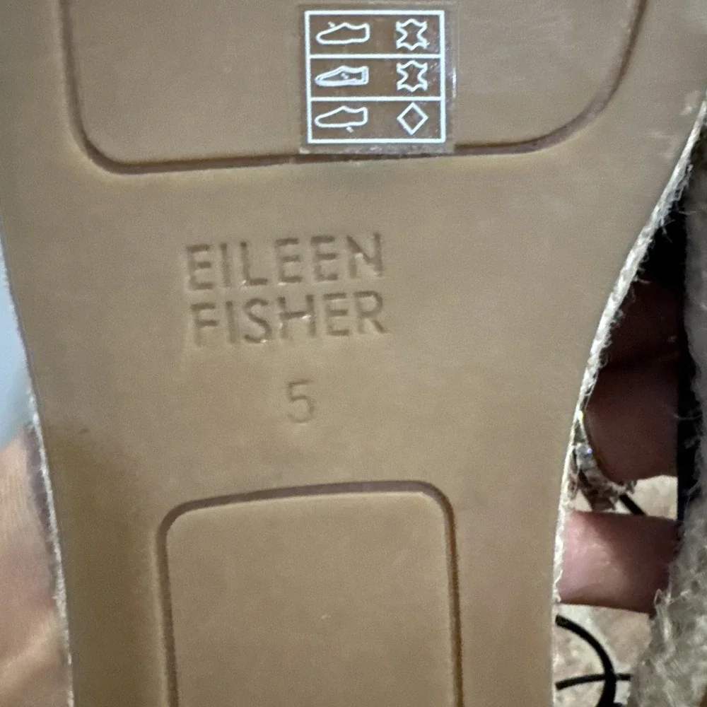 Eileen Fisher Women's  black Strappy  Espadrille Flats Size 5‎ #101